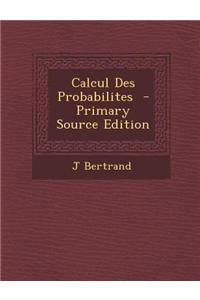 Calcul Des Probabilites