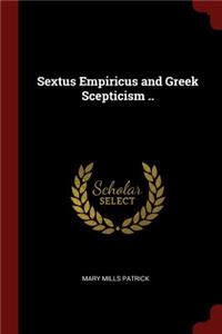 Sextus Empiricus and Greek Scepticism ..