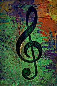 A Multi-Colored Treble Clef Journal