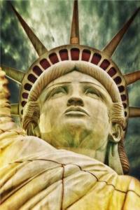 Close up of Statue of Liberty Journal: 150 Page Lined Notebook/Diary