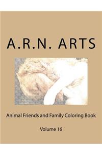 Animal Friends and Family Coloring Book