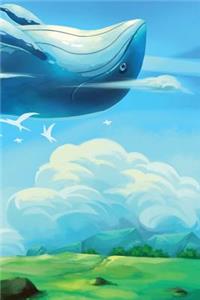 Flying Whale Grid Notebook