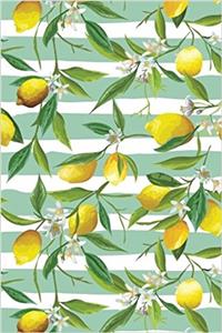 Lemon Flowers and Stripes Journal