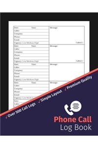 Phone Call Log Book