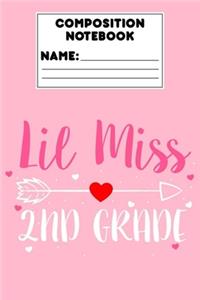 Composition Notebook Lil Miss 2nd Grade