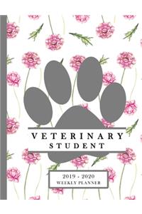 Veterinary Student 2019-2020 Weekly Planner