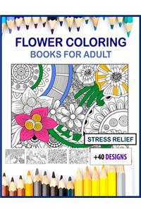 flower coloring books for adults large print