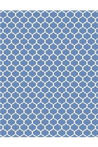 Moroccan Trellis - Blue-Gray 101 - Lined Notebook With Margins 8.5x11