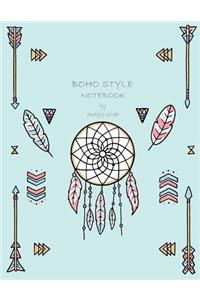 Boho style notebook by magic lover