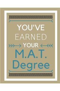 You've earned your M.A.T. Degree