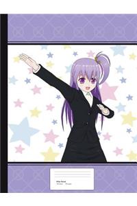 Anime Manga Girl Composition Book Wide Ruled