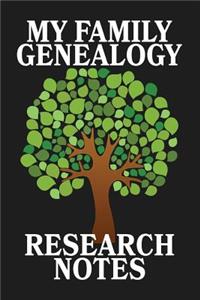 My Family Genealogy Research Notes: Lined Journal