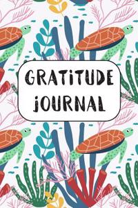 Gratitude Journal: A Pretty Gratitude Journal Hybrid - Draw and Write Your Gratefulness on Each Page with the Gratitude Prompt: Today I Am Grateful for (Turtle Theme Ocean Cover)