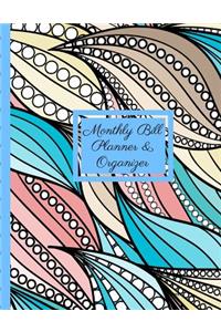 Monthly Bill Planner and Organizer- Carya