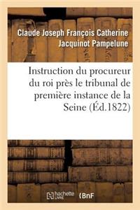 Instruction Du Procureur Du Roi Près Le Tribunal de Première Instance Du Departement de