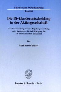 Die Dividendenentscheidung in Der Aktiengesellschaft