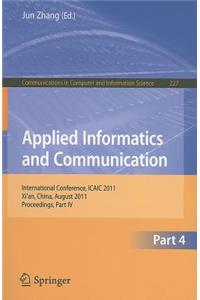 Applied Informatics and Communication, Part 4