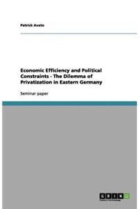 Economic Efficiency and Political Constraints - The Dilemma of Privatization in Eastern Germany