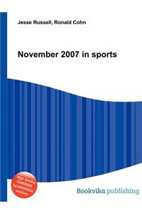 November 2007 in Sports