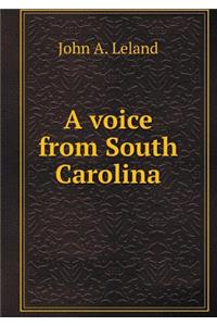 A voice from South Carolina