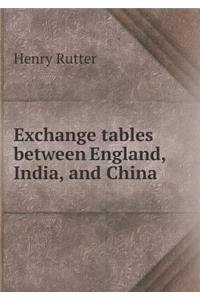 Exchange Tables Between England, India, and China