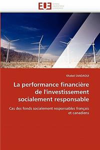 La Performance Financière de l''investissement Socialement Responsable