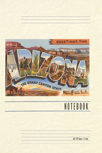 Vintage Lined Notebook Greetings from Arizona