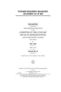 Standards Development Organization Advancement Act of 2003