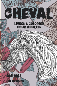 Livres à colorier pour adultes - Gros caractères - Animal - Cheval