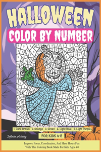 Halloween Color By Number For Kids 4-8