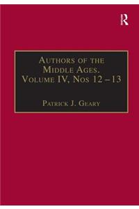 Authors of the Middle Ages, Volume IV, Nos 12–13
