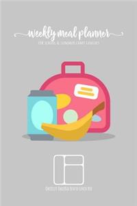 Weekly meal planner for school and summer camp lunches OmieLife OmieBox Bento Lunch Box