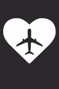 Airplane Heart Silhouette
