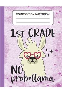 1st Grade No Prob-llama - Composition Notebook