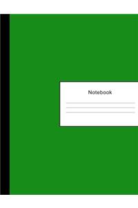 Notebook: 600 Page College Ruled Lined Notebook, Writing Pad & Practice Journal - Green Cover - For Assignments, Taking Class Notes, Homework, Studying & as a