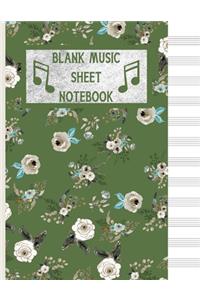 Blank Music Sheet Notebook