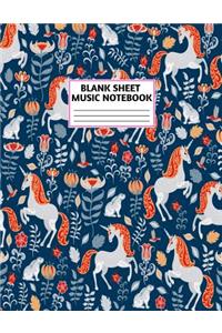 Blank Sheet Music Notebook