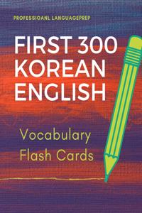 First 300 Korean English Vocabulary Flash Cards