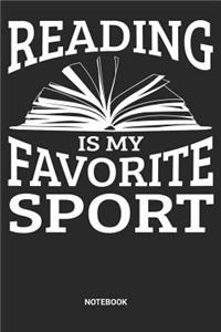 Reading is my favorite Sports Notebook