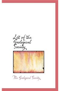 List of the Geological Society