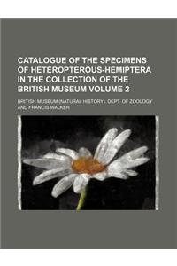 Catalogue of the Specimens of Heteropterous-Hemiptera in the Collection of the British Museum Volume 2