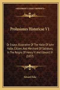Prolusiones Historicae V1