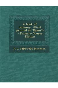 Book of Calumny.