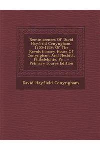 Reminiscences of David Hayfield Conyngham, 1750-1834