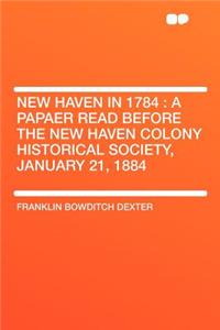 New Haven in 1784