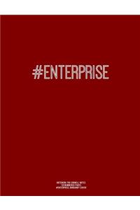 Notebook for Cornell Notes, 120 Numbered Pages, #ENTERPRISE, Burgundy Cover: For Taking Cornell Notes, Personal Index, 8.5"x11", Hashtag Series, Genius Edition