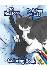 30 Reasons to Adopt a Cat Coloring Book