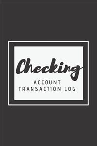 Checking Account Transaction Log