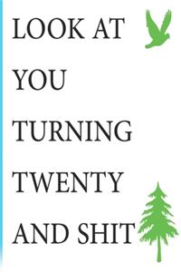 Look at You Turning Twenty and Shit Notebook Birthday Gift