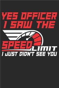 Yes Officer I Saw The Speed Limit I Just Didn't See You